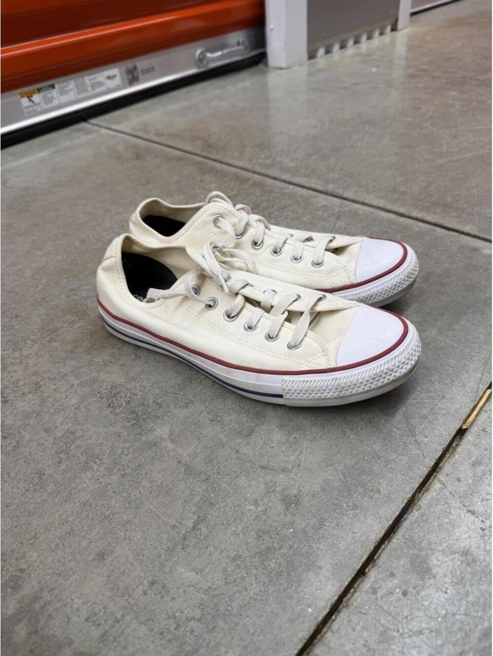 converse all star low top chuck taylor canvas white shoes size 7.5 MENS - Picture 2 of 6
